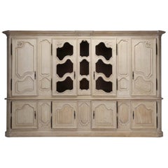 Used French Bookcase or Cabinet in Limed White Oak Restored