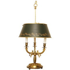 Antike französische Bouillotte Lampe