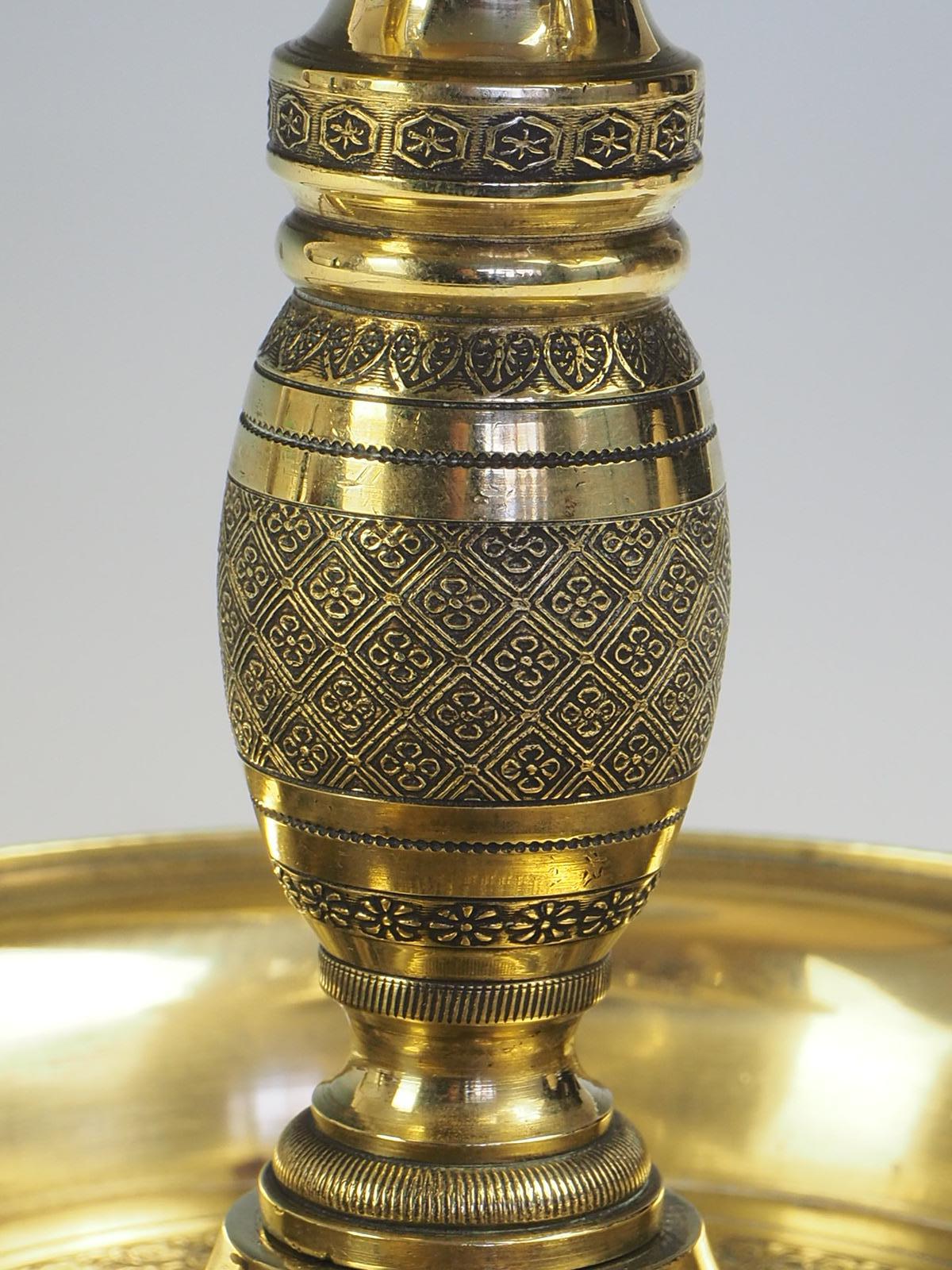 Antike französische Bouillotte-Tischlampe im Angebot 7