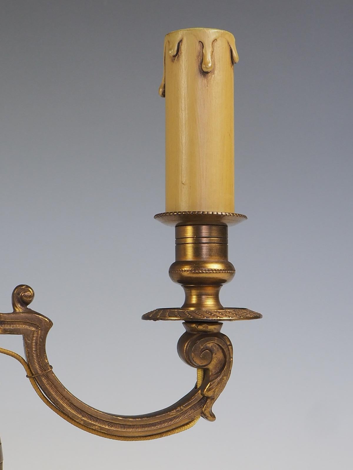 Antike französische Bouillotte-Tischlampe im Angebot 9
