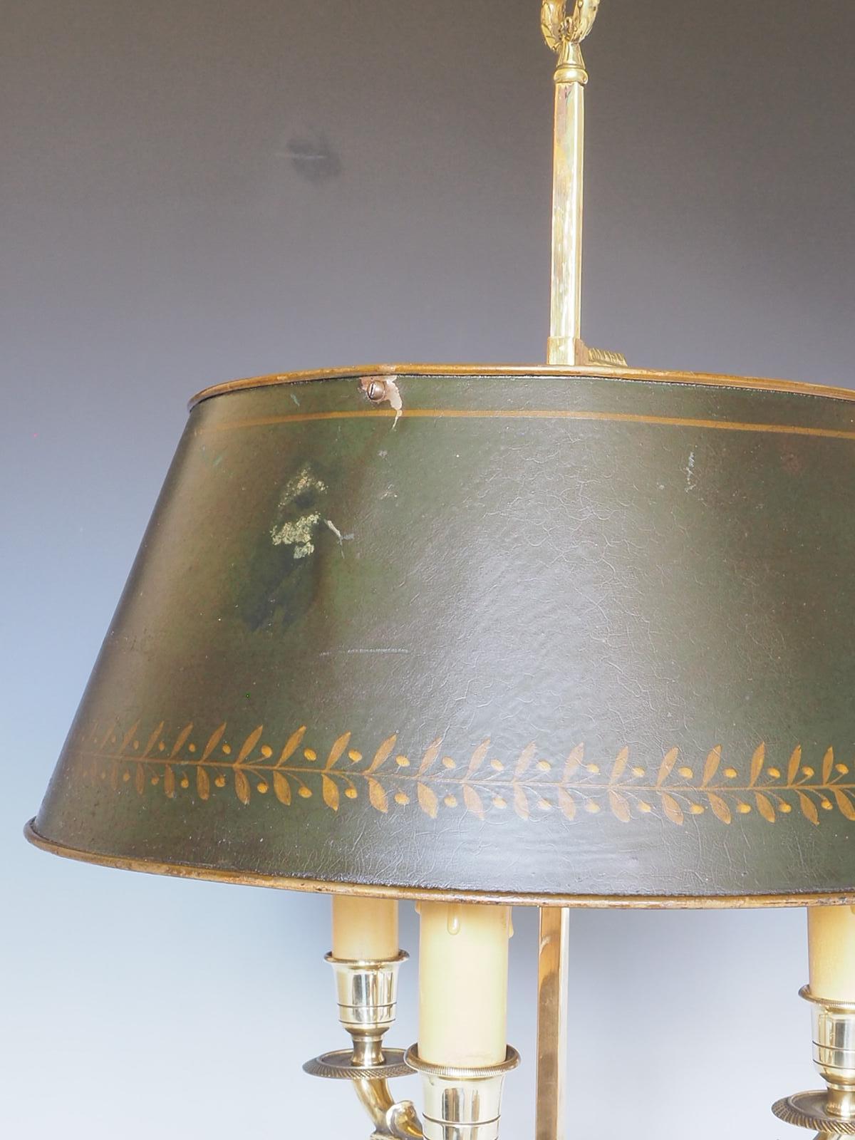Antike französische Bouillotte-Tischlampe im Angebot 12