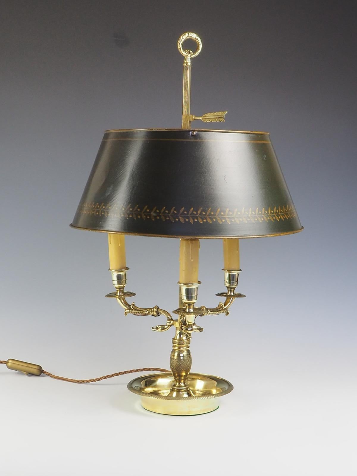 Lampe de table bouillotte française ancienne en vente 2
