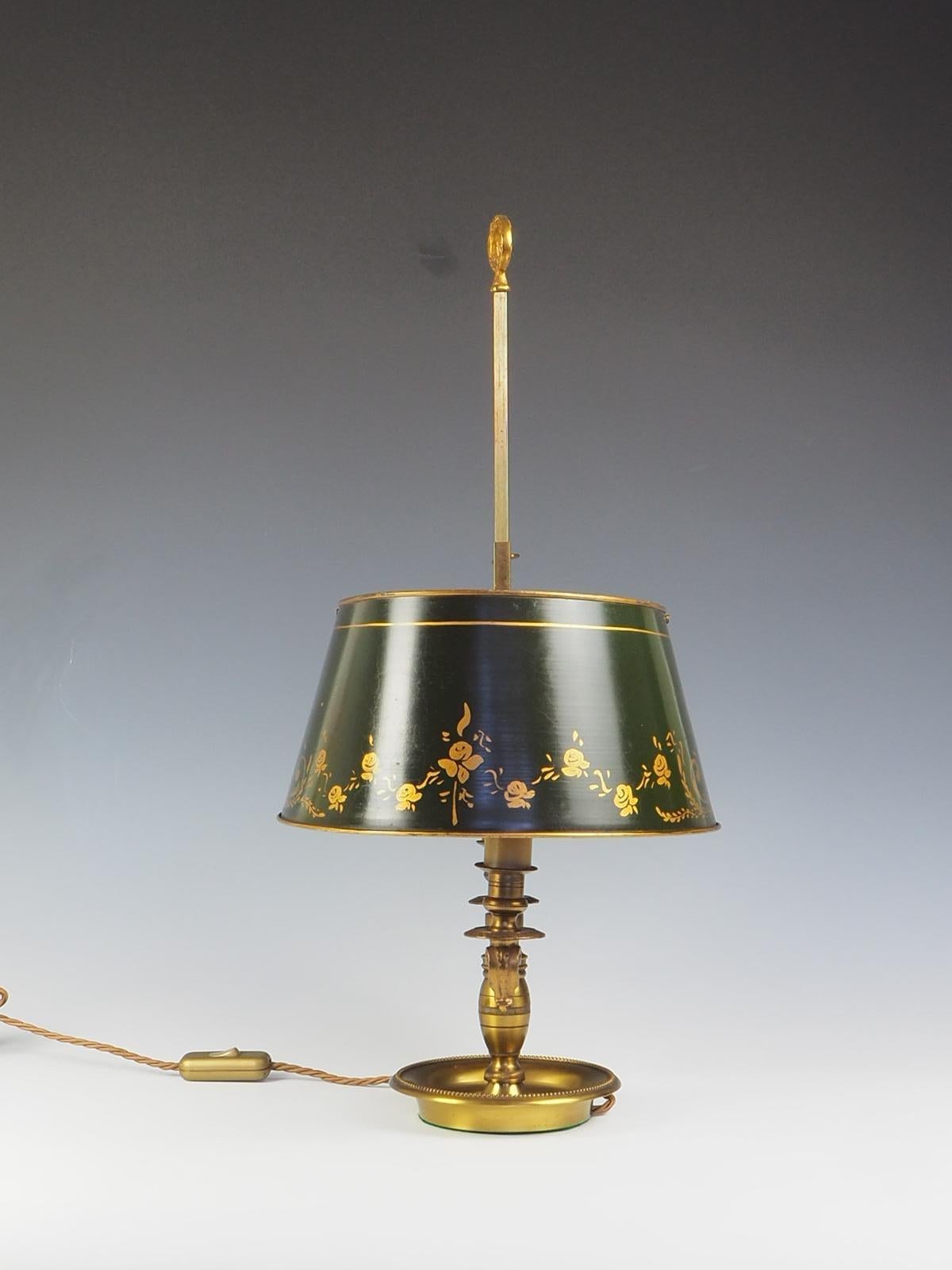 Antique French Bouillotte Table Lamp For Sale 4