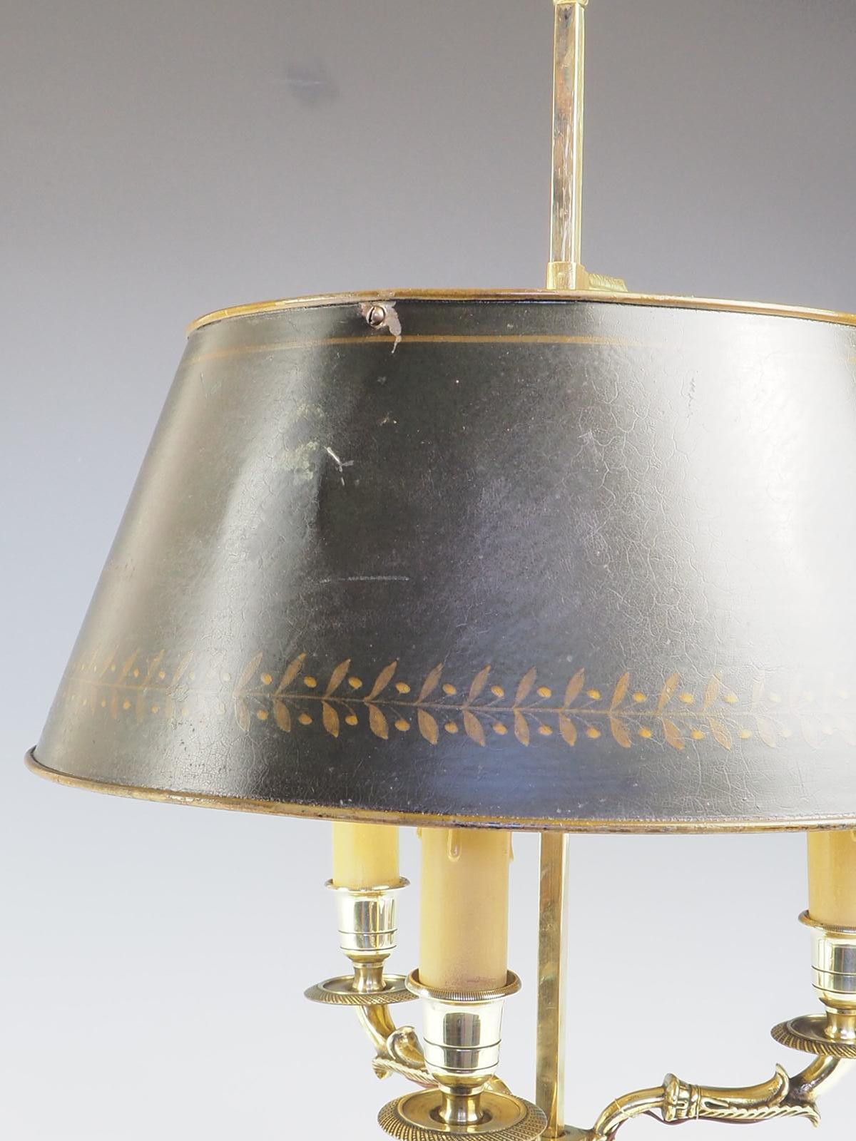 Antike französische Bouillotte-Tischlampe im Angebot 4