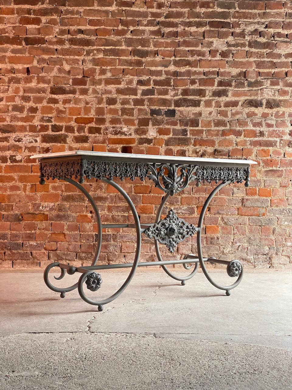 Antique French Boulangerie Pastry Table France, circa 1890  5