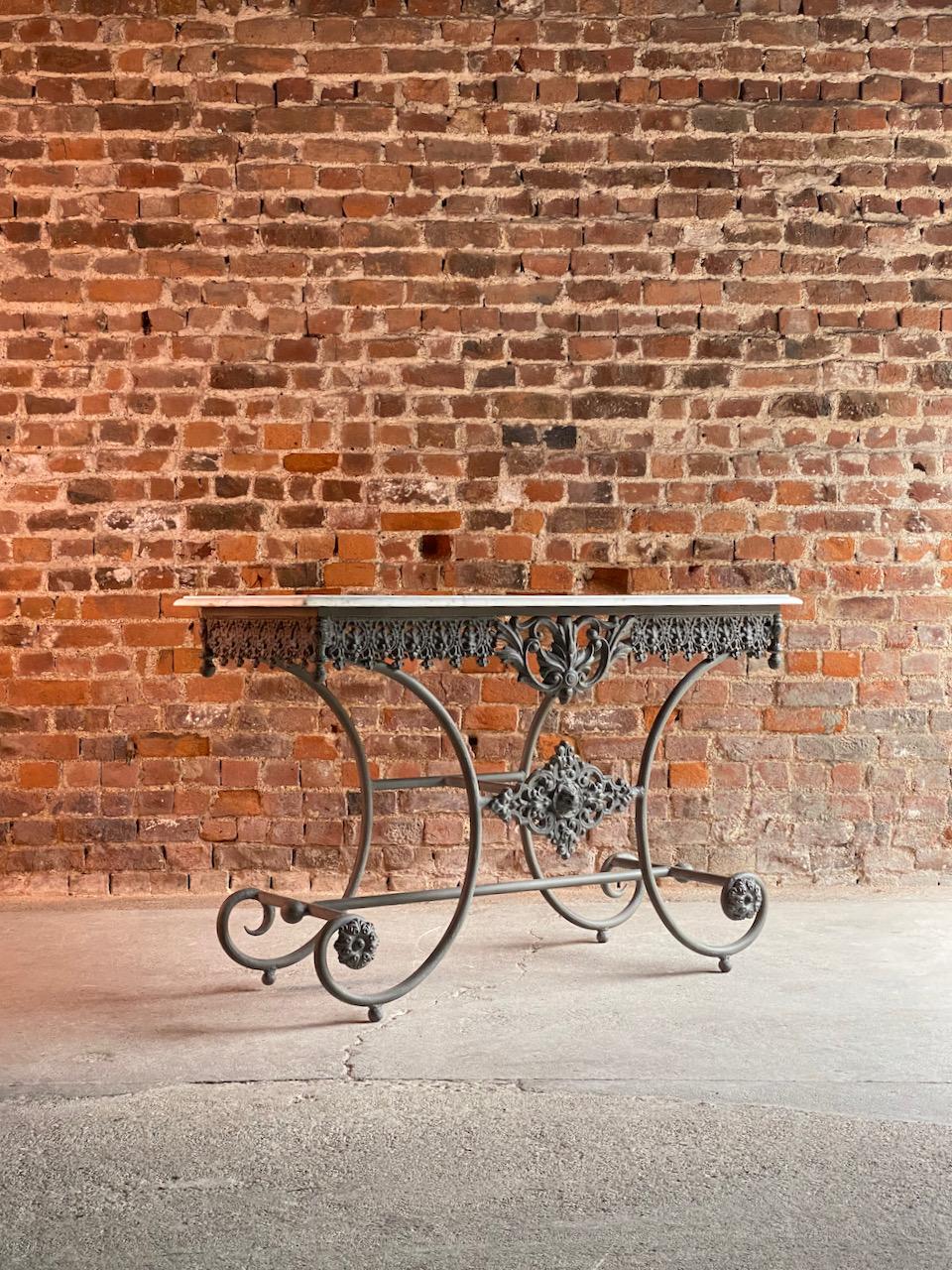 Antique French Boulangerie Pastry Table France, circa 1890  6