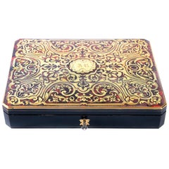 Antique French Boulle Box with Game Elements