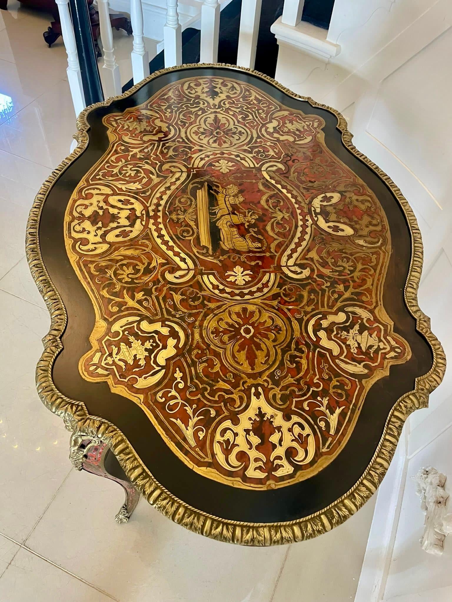XIX secolo Tavolo da centro Antique French Boulle in vendita
