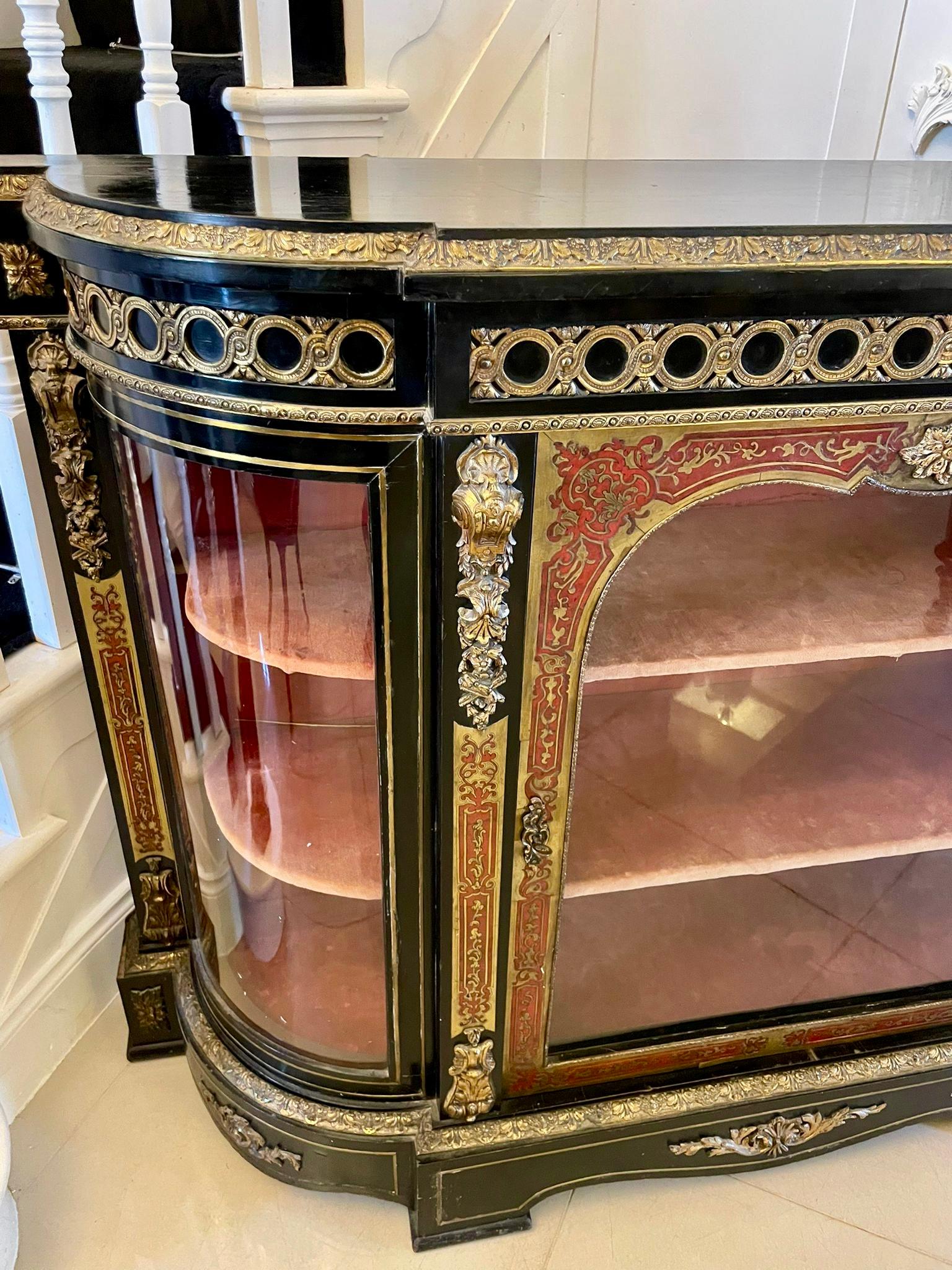 Antique French Boulle Display Cabinet in vendita 3