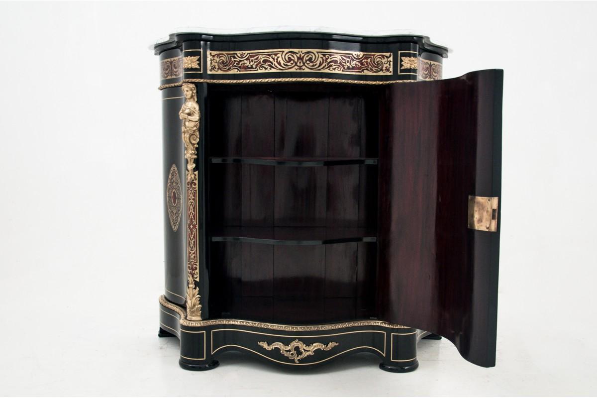Antique French Boulle Napoleon III Inlaid Cabinet 7