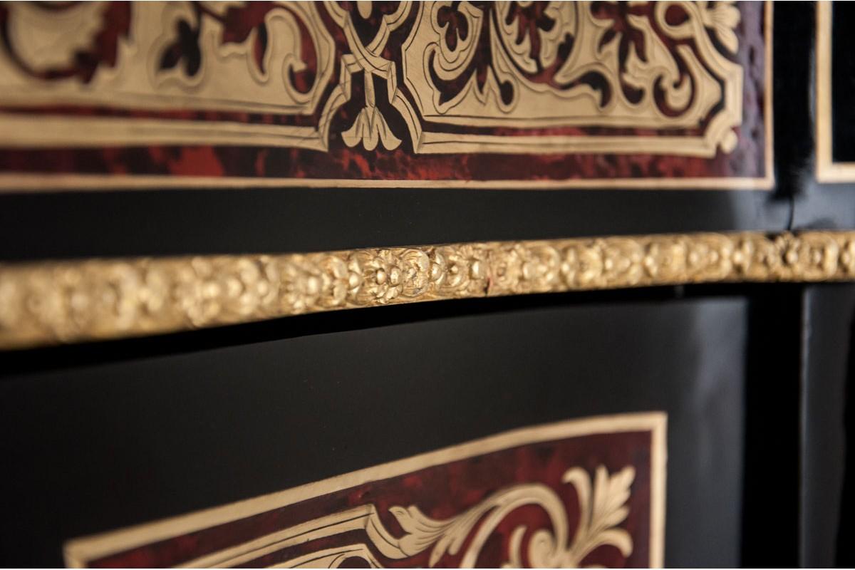 Antique French Boulle Napoleon III Inlaid Cabinet 2