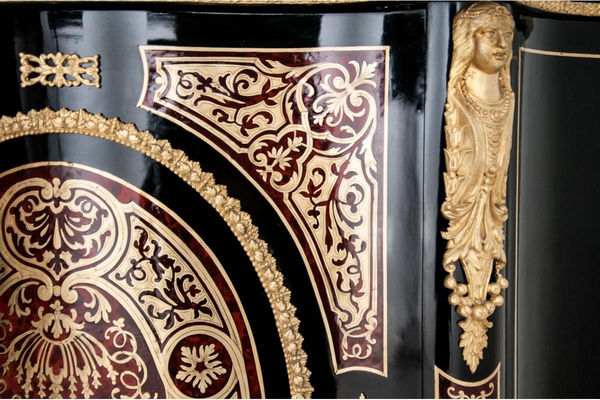 Antique French Boulle Napoleon III Inlaid Cabinet 3