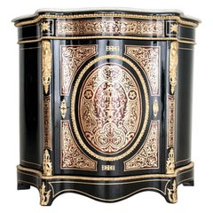 Antique French Boulle Napoleon III Inlaid Cabinet