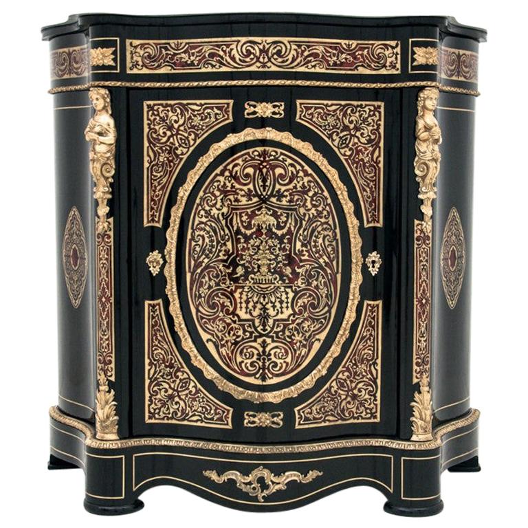 Antique French Boulle Napoleon III Inlaid Cabinet