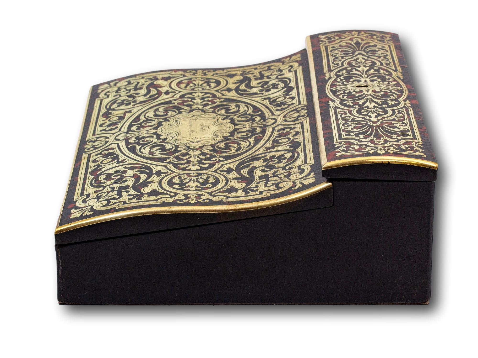 Napoleon III Antique French Boulle Writing Box For Sale