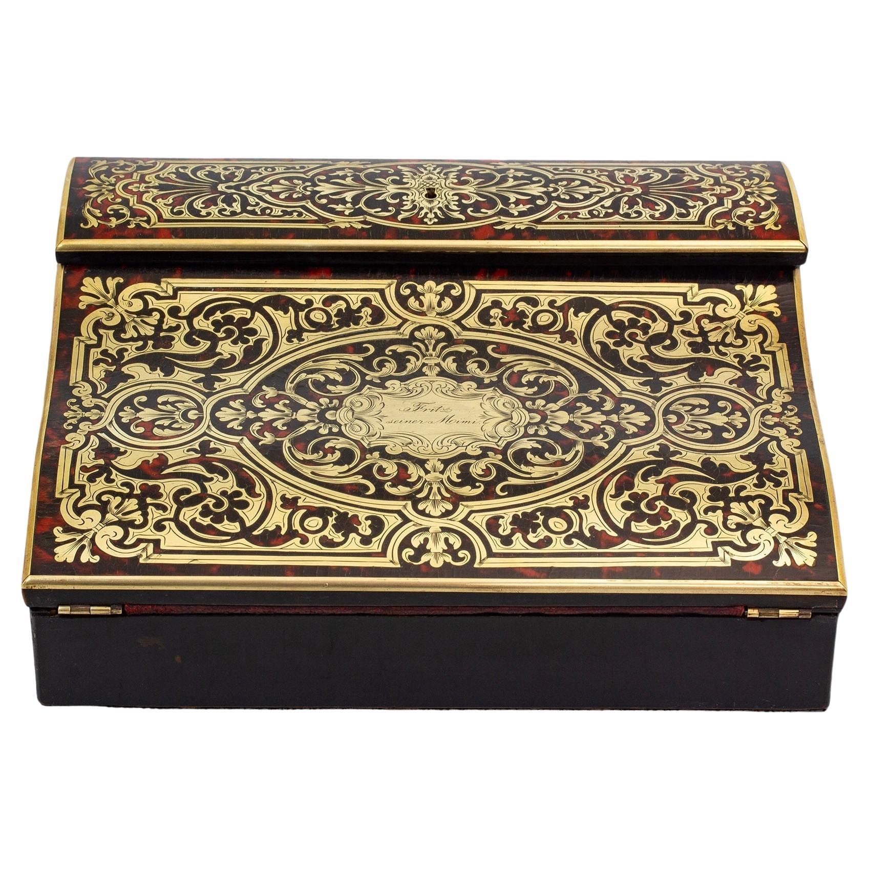 Antique French Boulle Writing Box