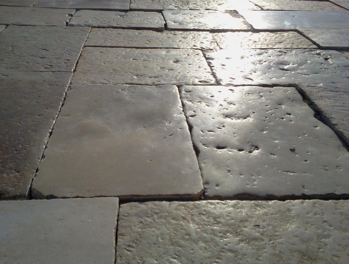 Anciennes planches de sol françaises de Bourgogne "Dalle de Bourgogne" 17ème siècle