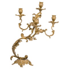 Antique French Brass Candelabra