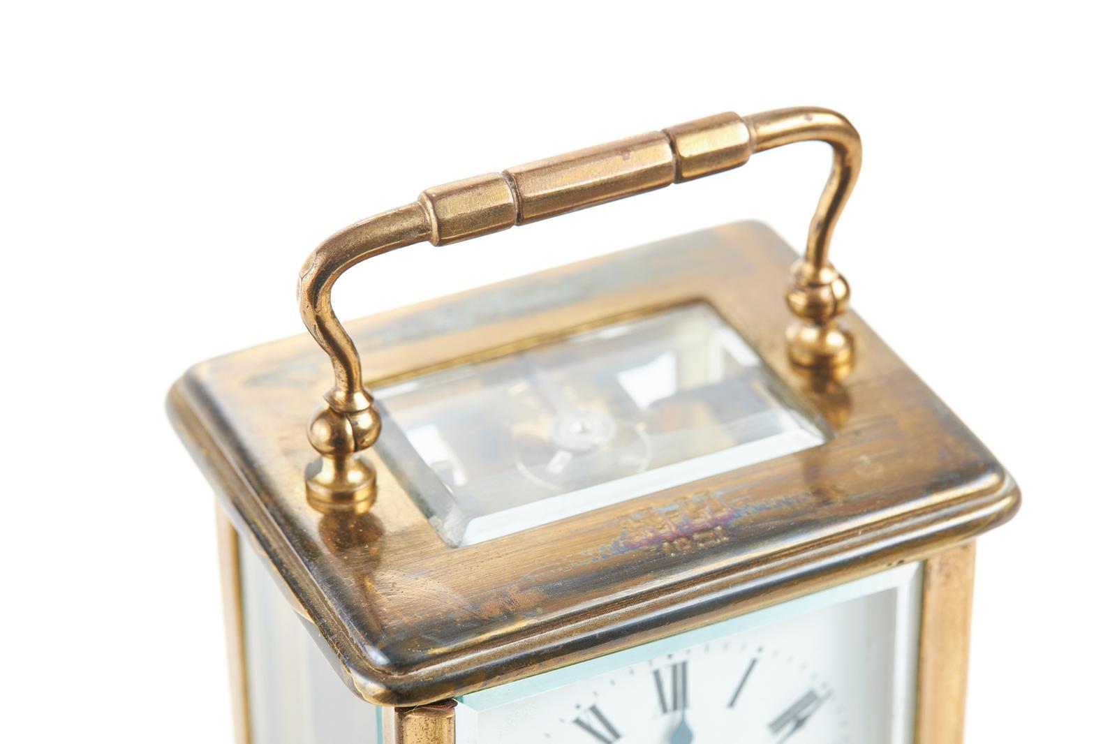 20th Century Antique French Brass Carriage Clock For Sale
