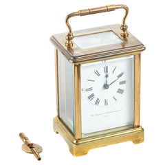 Orologio da carrozza in ottone Antique French