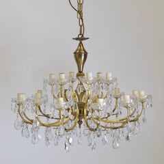 Antique French Brass & Chandelier