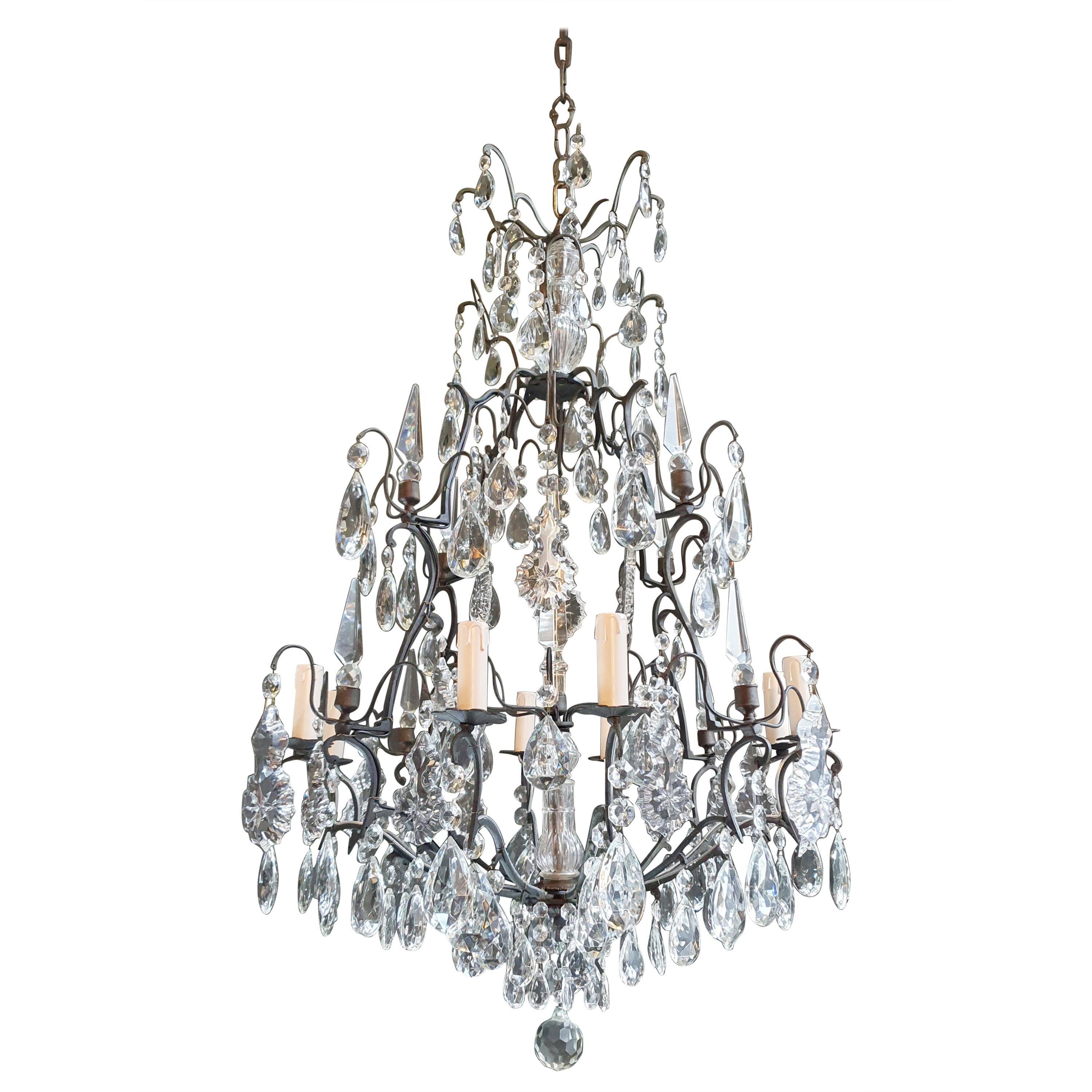 Midcentury Irish Waterford Crystal Traditional Style Chandelier at 1stDibs