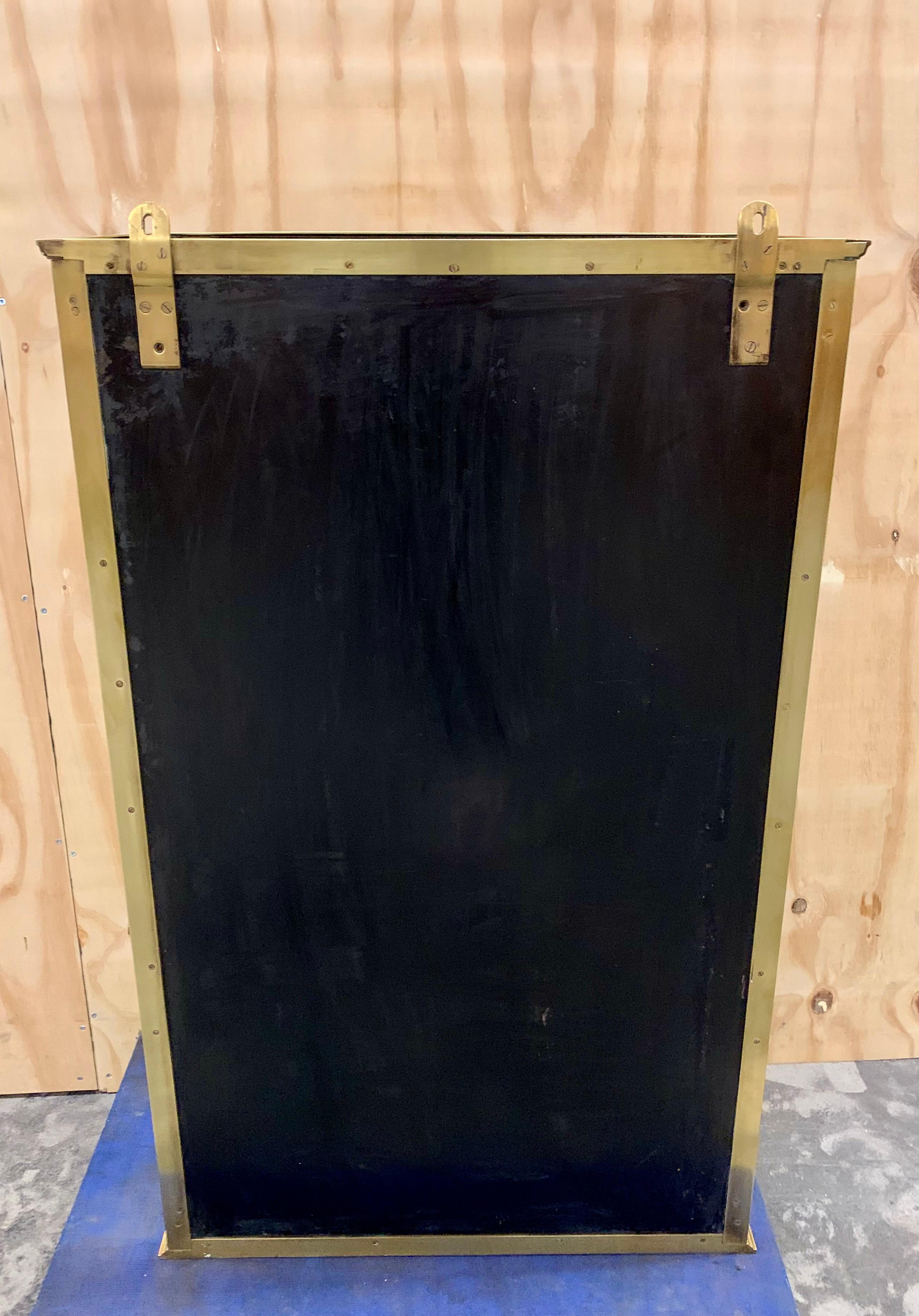 Antique French Brass Dispaly Cabinet - Wall Vitrine 8