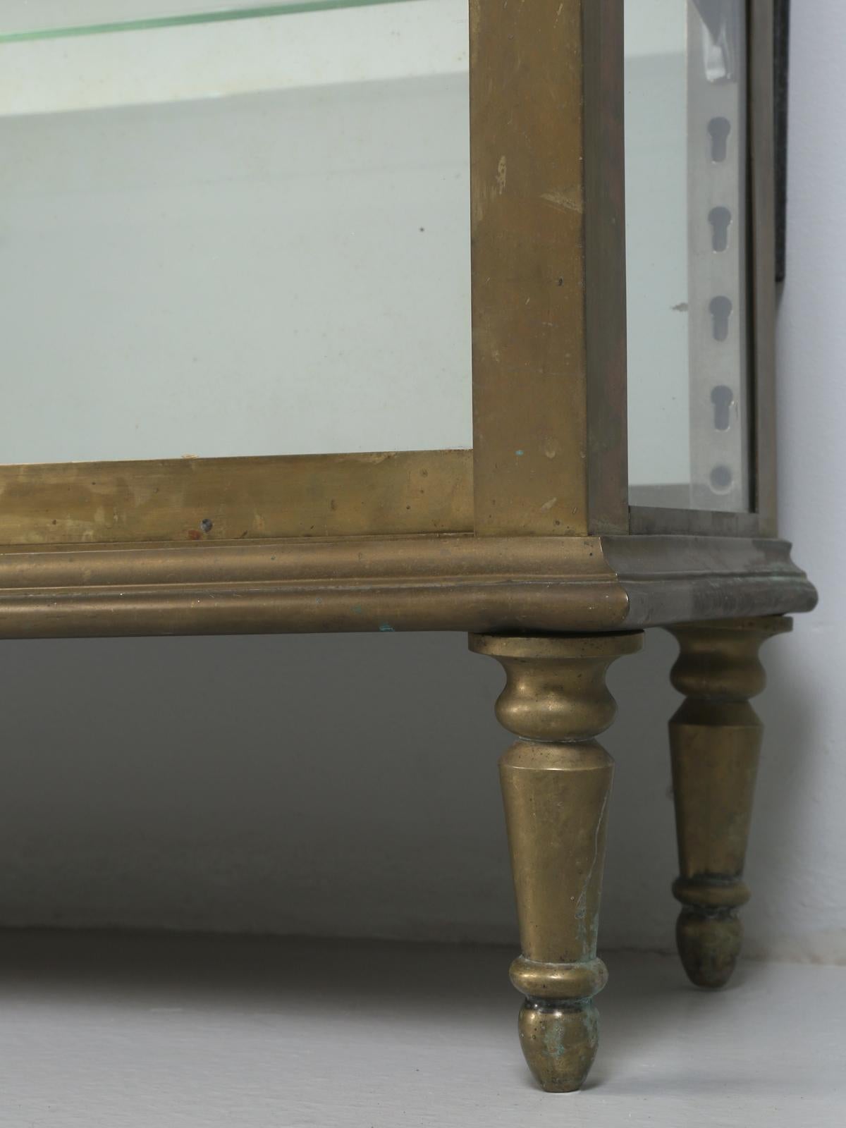 Antique French Brass Display Cabinet or Curio or Collection Cabinet 4