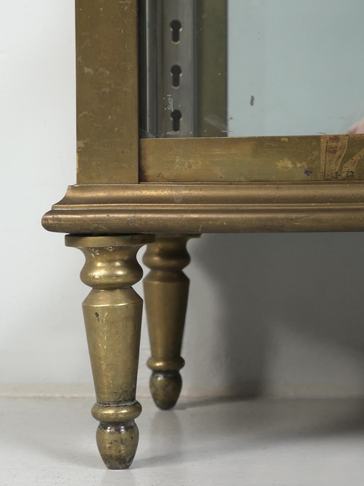 Antique French Brass Display Cabinet or Curio or Collection Cabinet 6