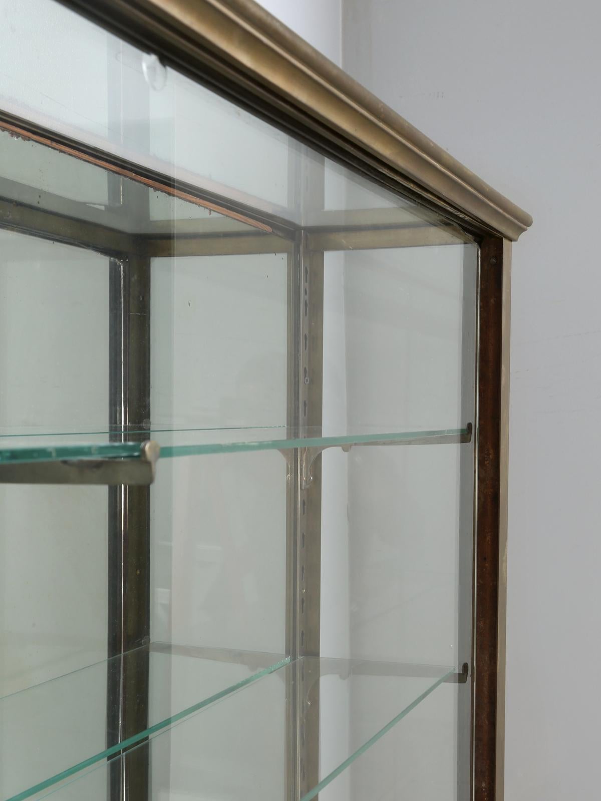 Antique French Brass Display Cabinet or Curio or Collection Cabinet 1