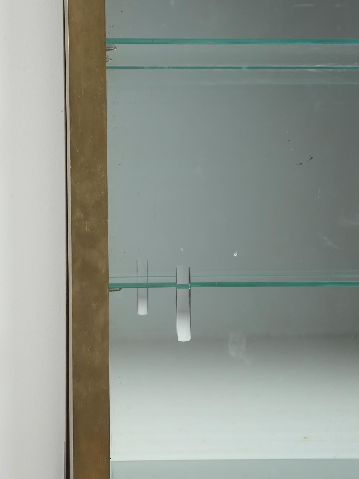 Antique French Brass Display Cabinet or Curio or Collection Cabinet 2