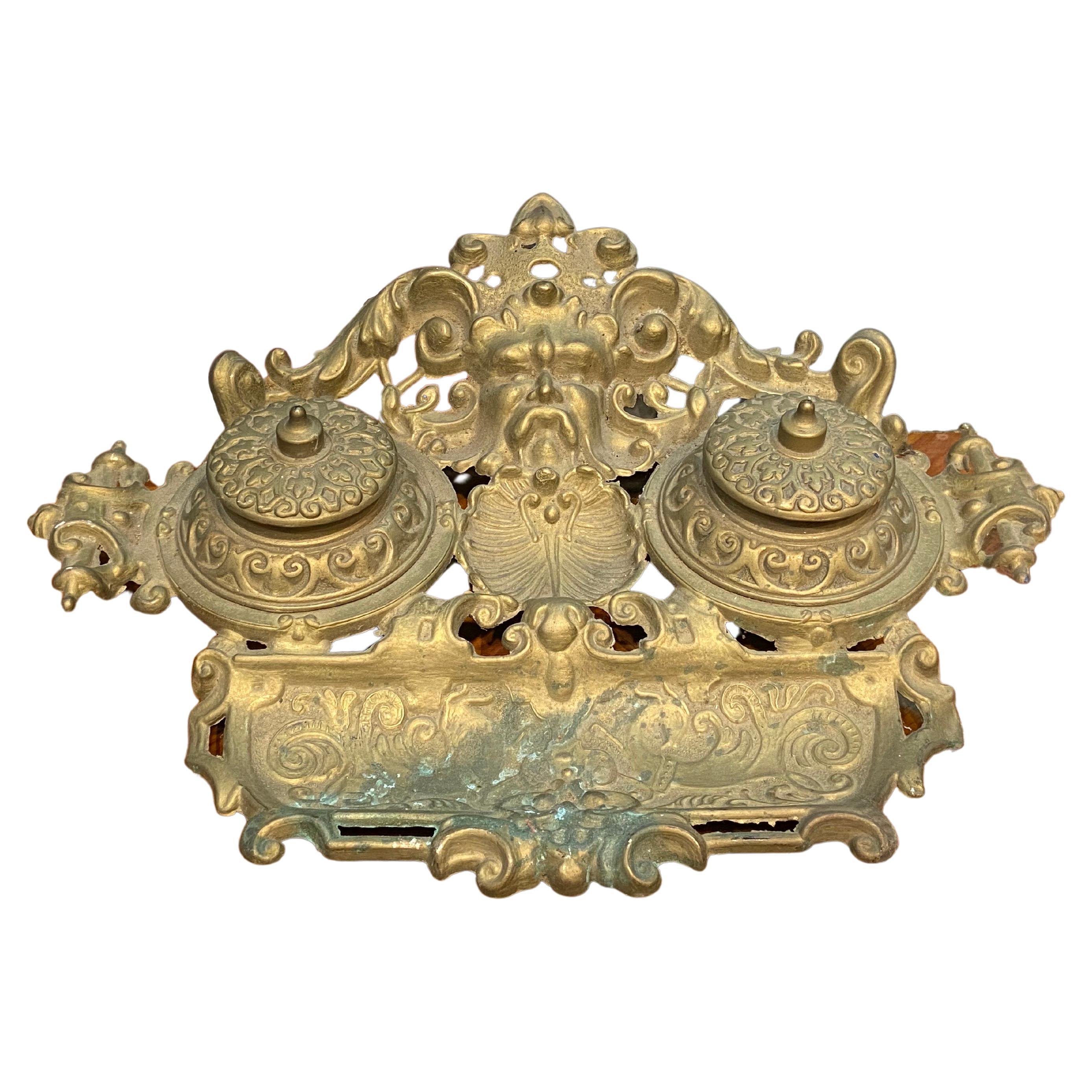 Brass Inkwell