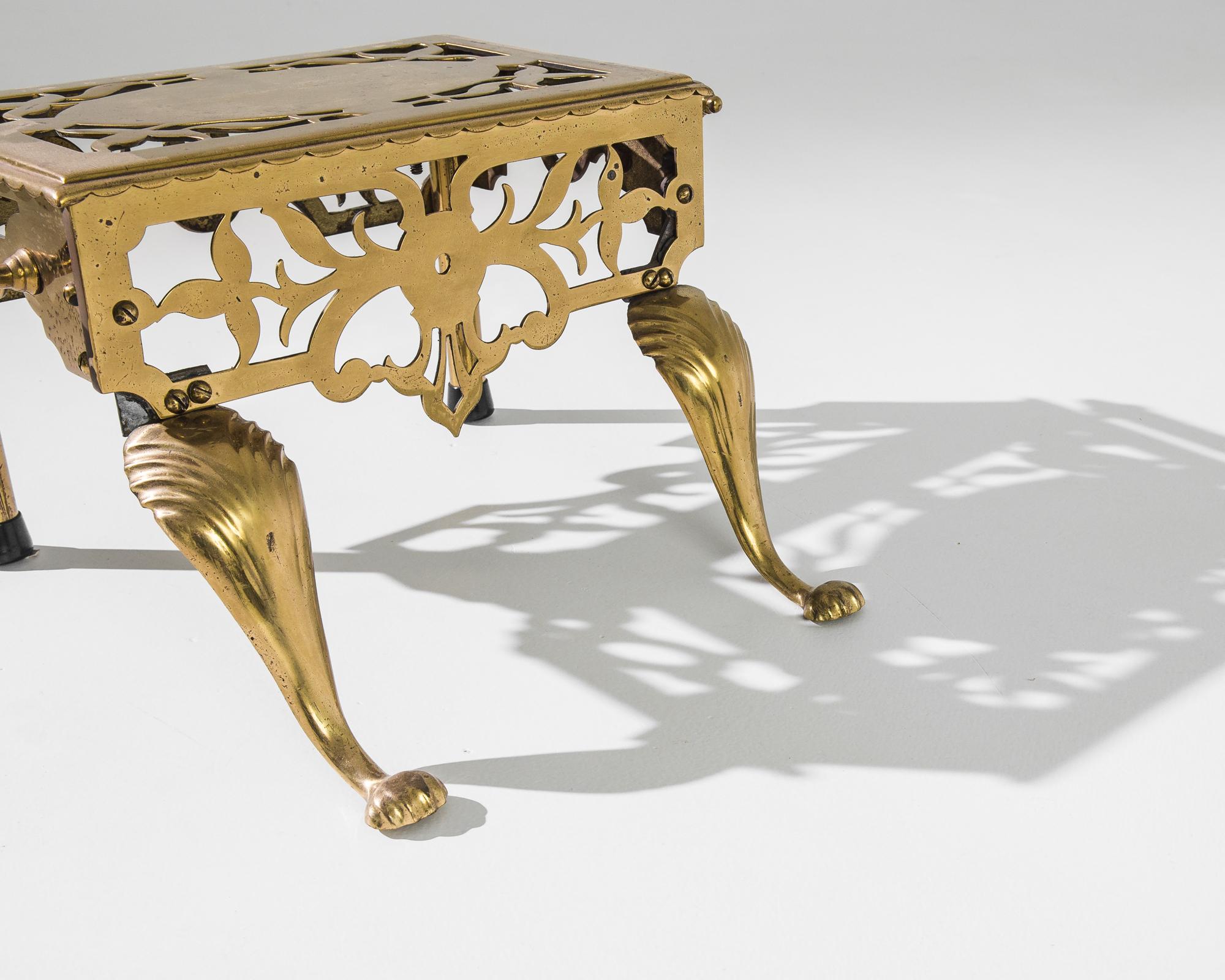 antique brass footstool