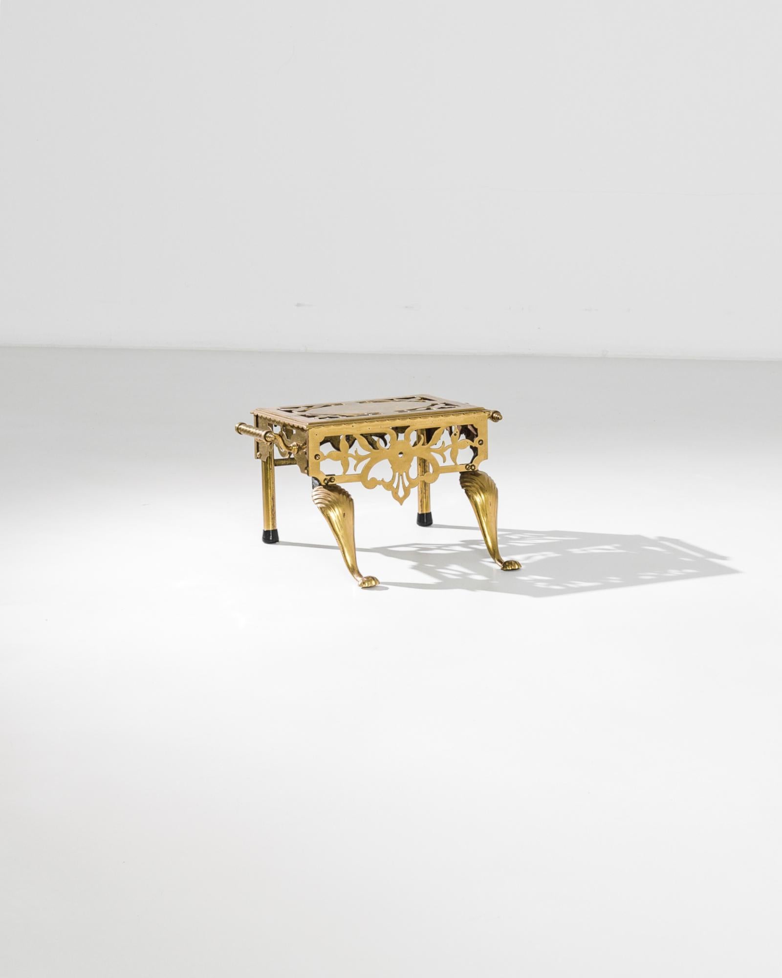 French Provincial Antique French Brass Footstool