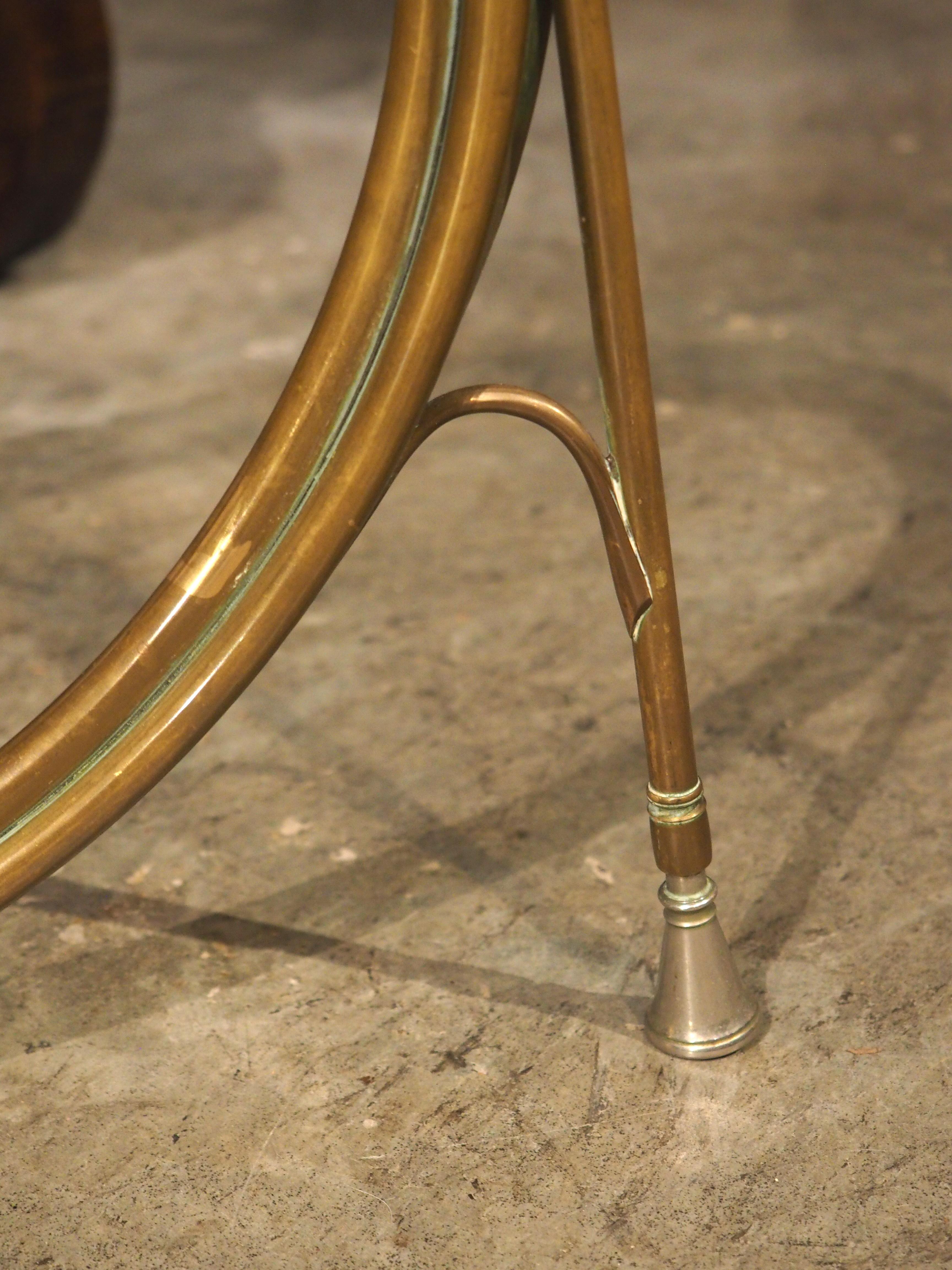 20th Century Antique French Brass Hunting Horn, ‘Le Cor de Chasse’, by Couesnon, Early 1900s