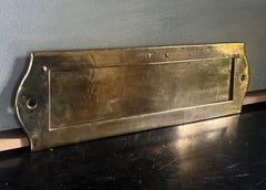 Antique French Brass Letter Plate / Mail Slot, C. 1930's