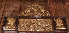 Antique French Brass Mounted Mirror, circa 1840-1860