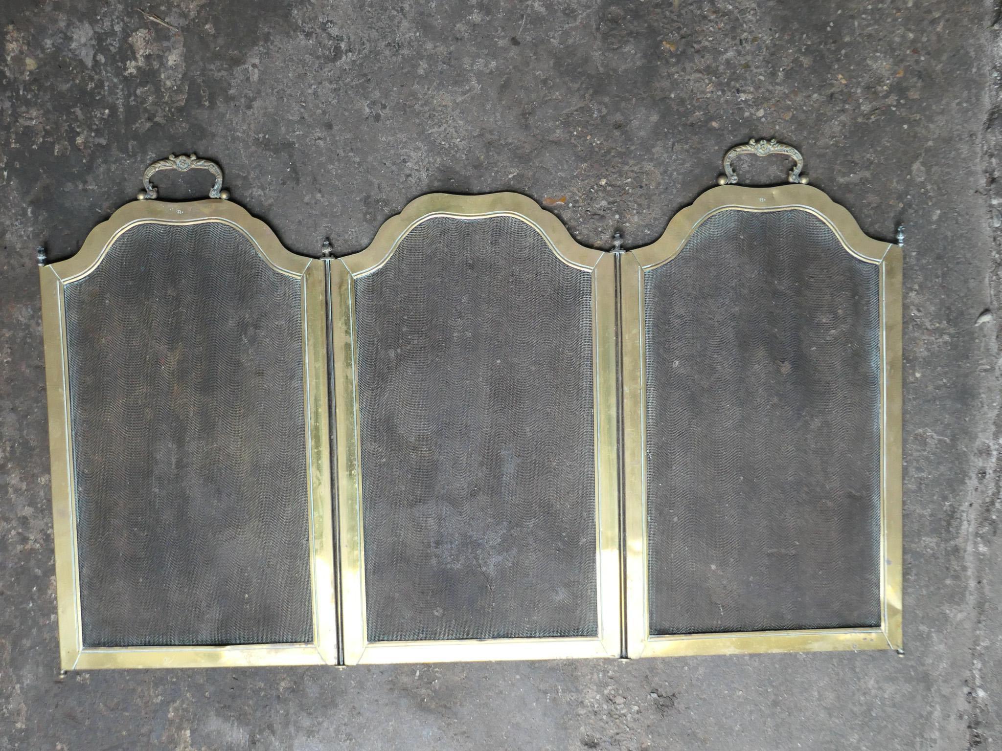 Parafuoco francese in ottone Napoleone III, XIX secolo in vendita 6