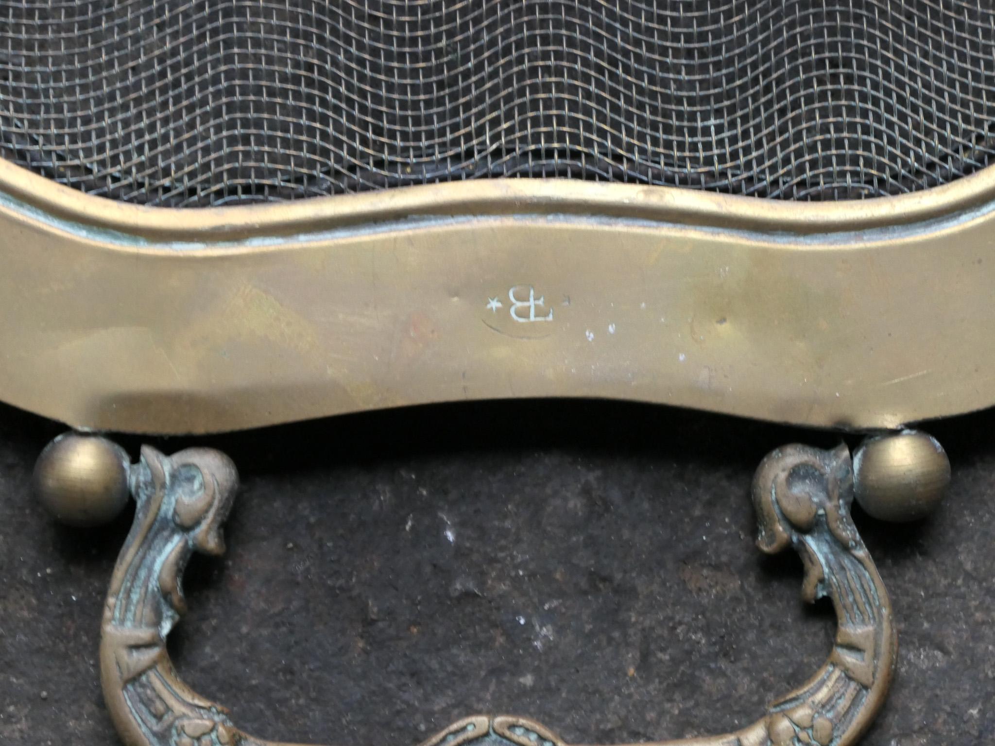 Parafuoco francese in ottone Napoleone III, XIX secolo in vendita 7