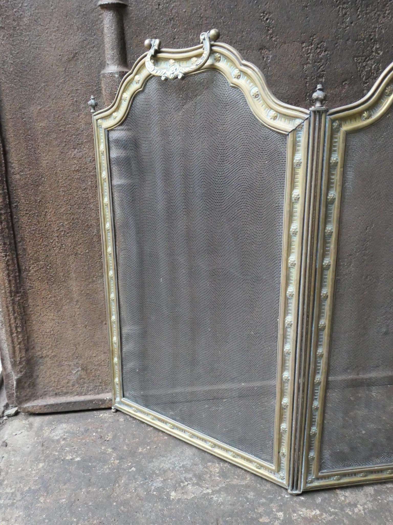 Francese Parafuoco francese in ottone Napoleone III, XIX secolo in vendita