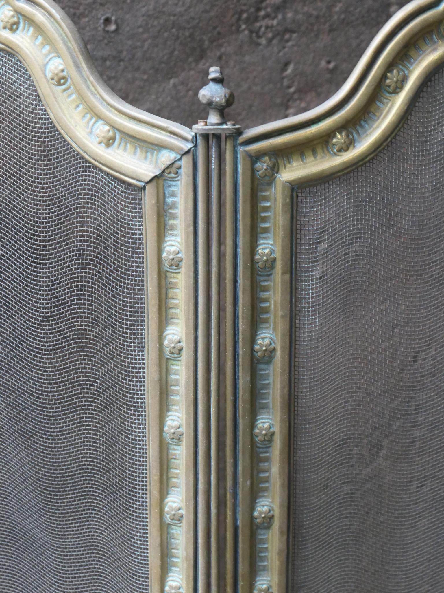 Parafuoco francese in ottone Napoleone III, XIX secolo In condizioni buone in vendita a Soest, NL
