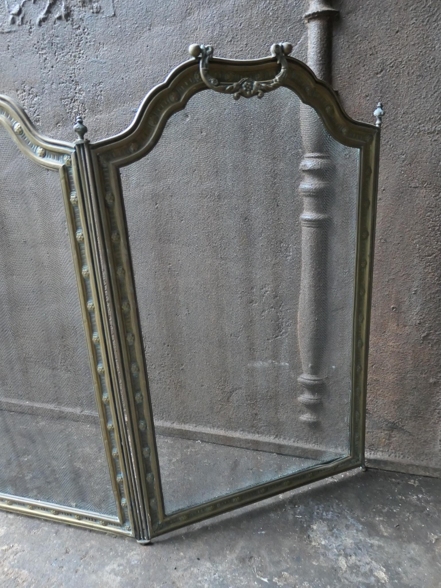 Parafuoco francese in ottone Napoleone III, XIX secolo in vendita 3