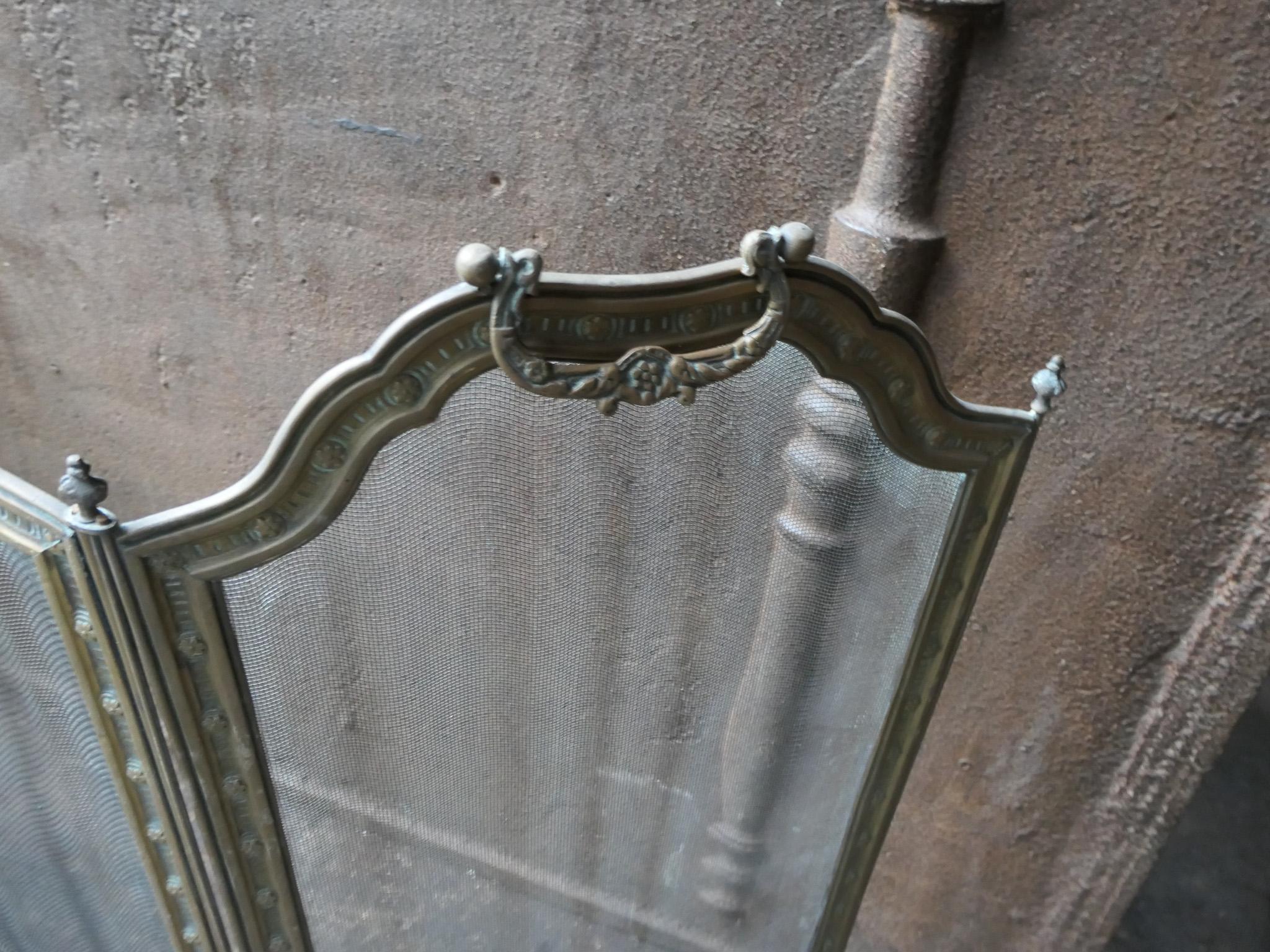 Parafuoco francese in ottone Napoleone III, XIX secolo in vendita 4