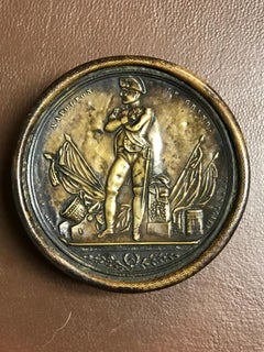Antique French Brass Napoleon le Grand, una tabacchiera