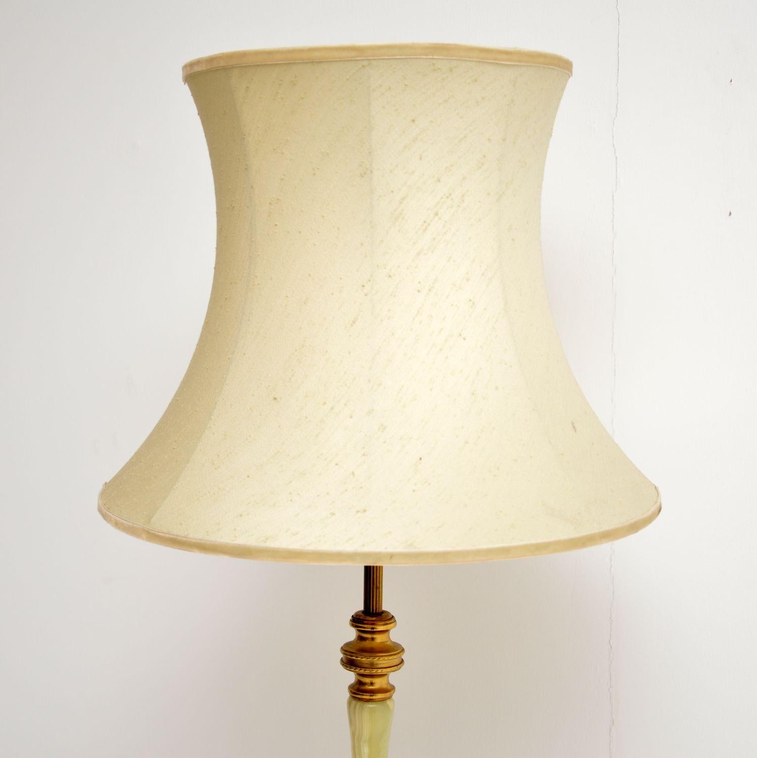 Antique French Brass and Onyx Floor Lamp 3