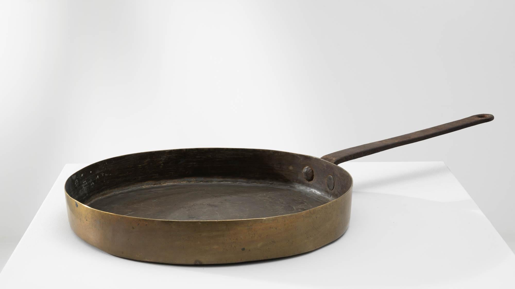 Antique French Brass Pan For Sale 1