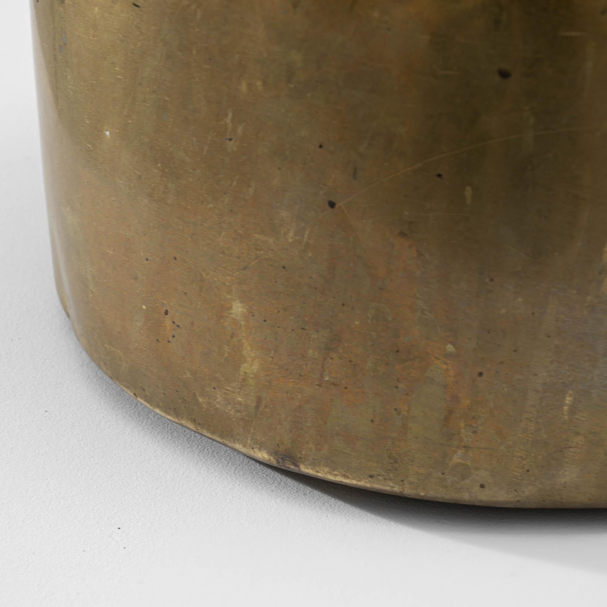 Antique French Brass Pot with Lid For Sale 5