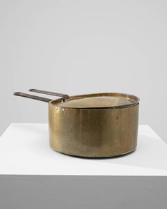 Antique French Brass Pot with Lid