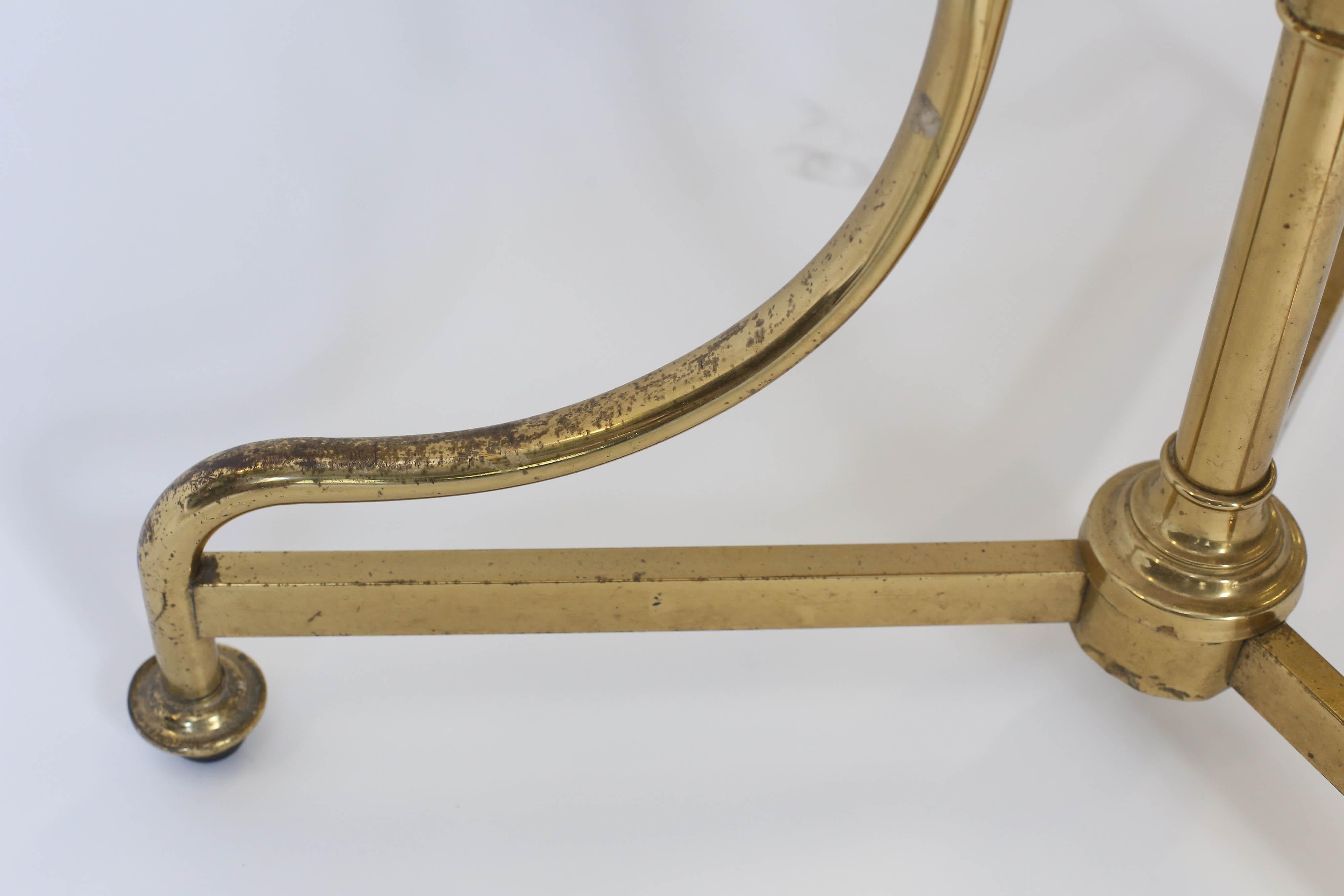 19th Century Antique French Brass Revolving Plate Stand
