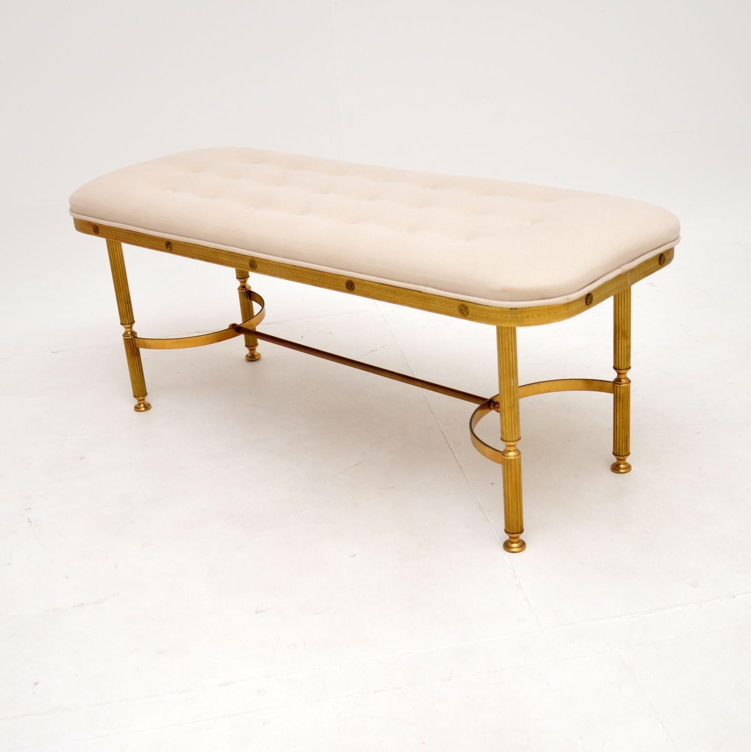 Sheraton Antique French Brass Stool